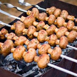 шампиньоны на костре рецепт
